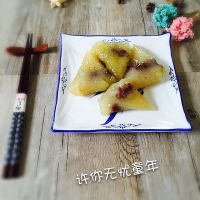 西米豆沙水晶粽