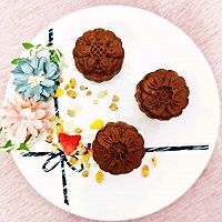 #鲜到鲜得，月满中秋，沉鱼落宴#黑麦巧克力奶椰月饼的做法图解10