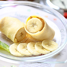 辅食日志 | 香蕉蛋饼卷（10M+）