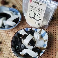 #本周热榜#黑白配，黑凉粉杏仁豆腐的做法图解13