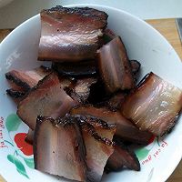 腊肉荷兰豆的做法图解1