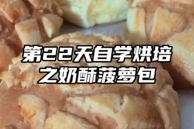 【自学烘培｜挑战经典奶酥菠萝包】