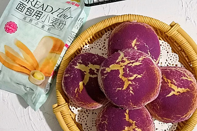 奶香紫薯蘑菇云面包