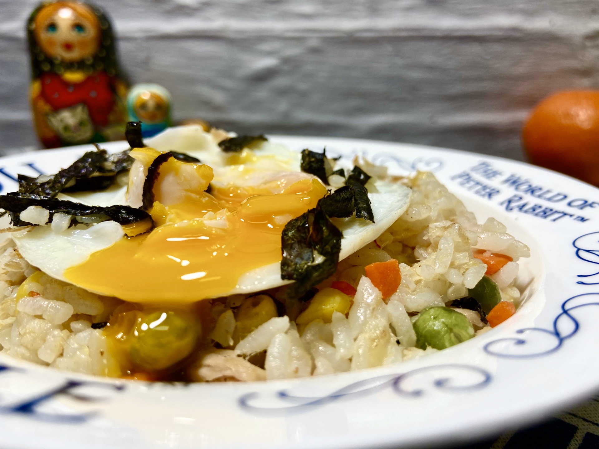 Fried rice with tuna and vegetables