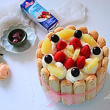 7寸戚风蛋糕胚&～装饰水果蛋糕