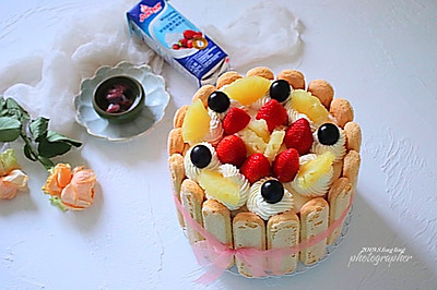 7寸戚风蛋糕胚&～装饰水果蛋糕