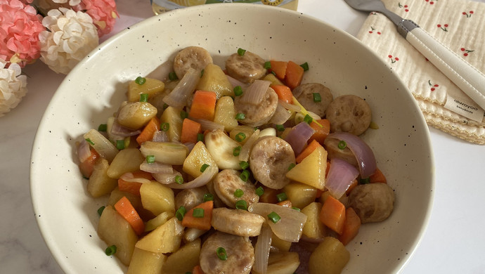 蒜香黄油煎土豆火腿