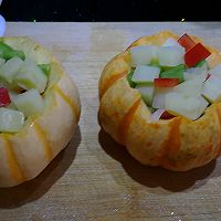 饭扫光＆老干妈 南瓜土豆盅的做法图解6