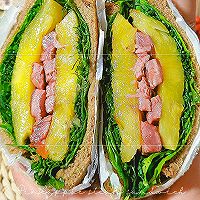 #轻食季怎么吃#菠萝牛排三明治的做法图解10