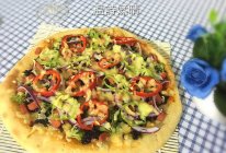 脆底蔬菜披萨#平衡美食大作战#的做法
