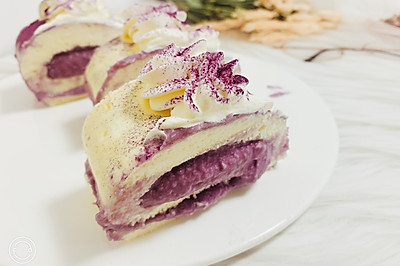 紫薯芋泥蛋糕卷