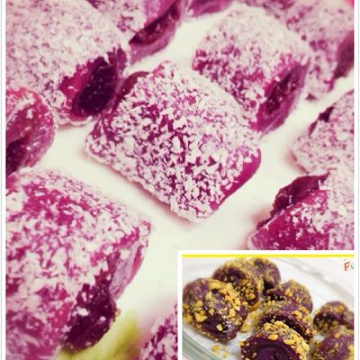 紫薯糯米椰蓉卷、花生卷