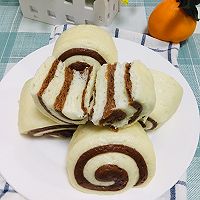 #吃出健康，解决假胖#奶香双色馒头的做法图解9