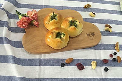 肉松香葱堡