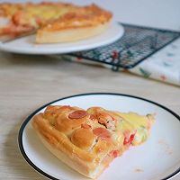 培根火腿鲜虾披萨#给老爸做道菜#的做法图解21