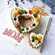#感恩妈妈 爱与味蕾同行#给妈妈的蛋糕～爱心蛋糕