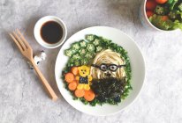 小黄人时蔬面条#高颜值儿童便当#的做法
