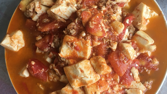 西红柿肉末豆腐