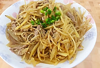 新手入门菜土豆丝炒肉丝的做法