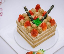 #2022双旦烘焙季-专业赛# 草莓巧克力香缇奶油生日蛋糕的做法