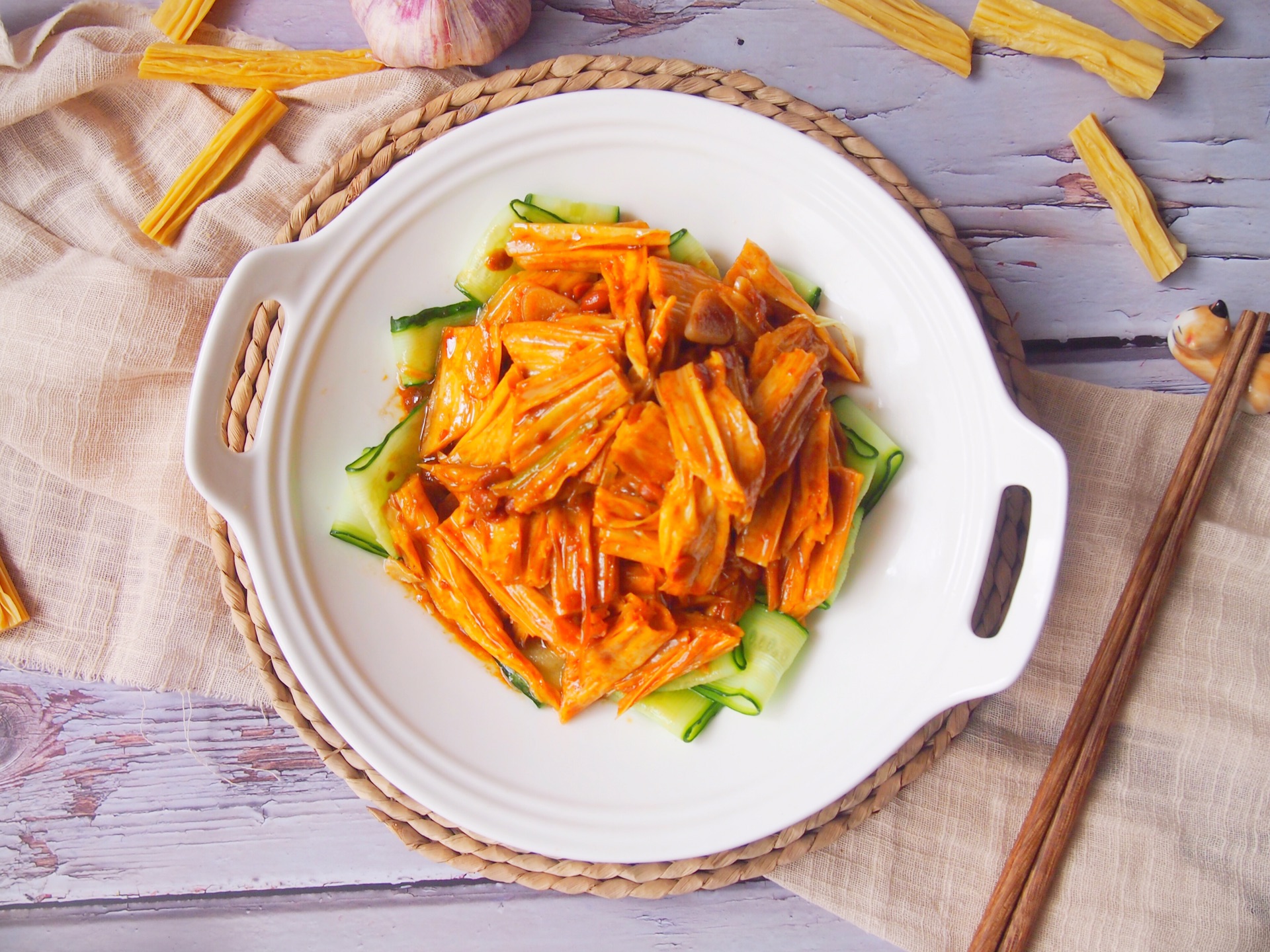 Braised beancurd with sauce