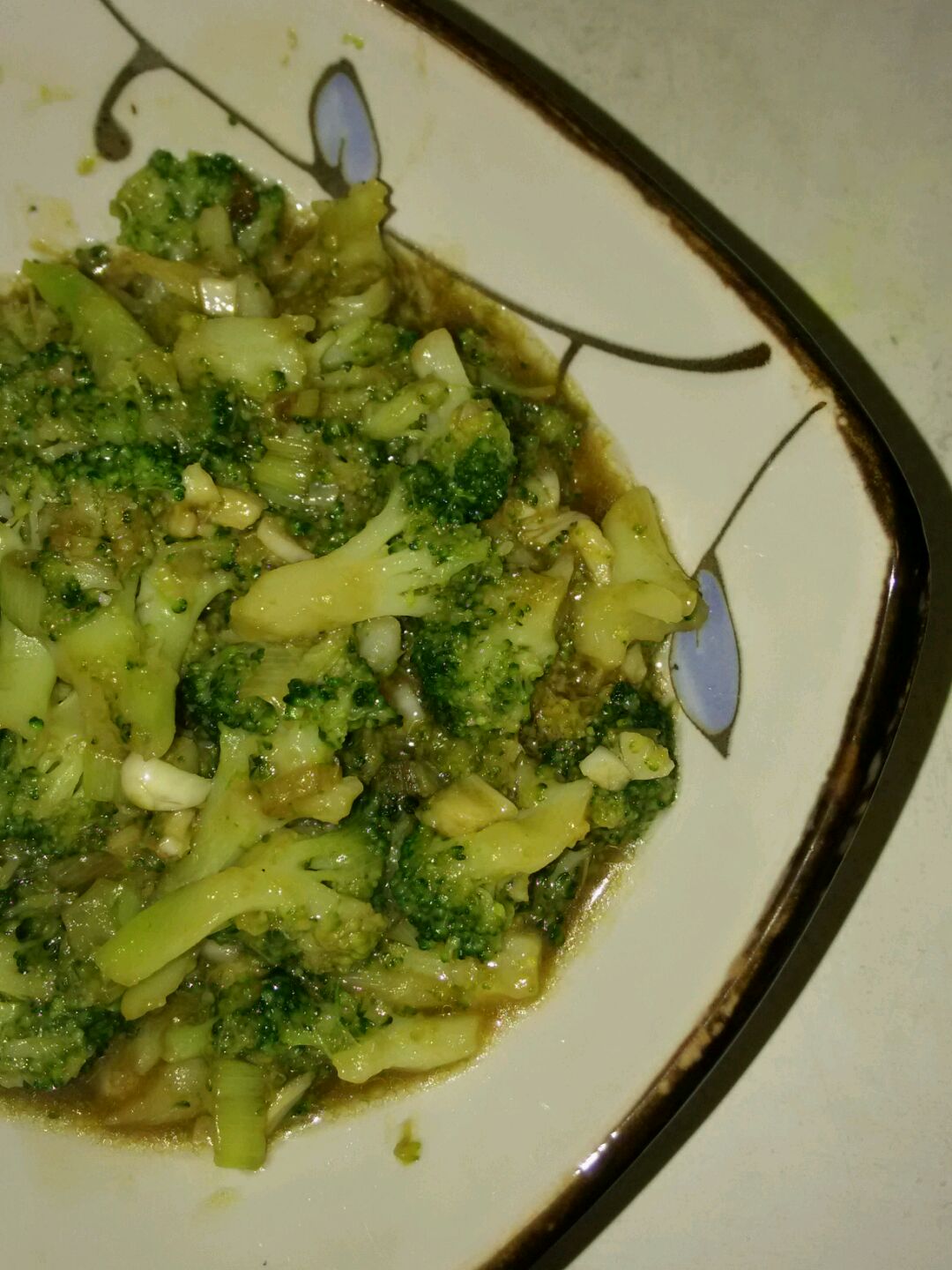 Broccoli with minced garlic