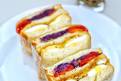 紫薯三明治，有一份与糖无关的甜～
