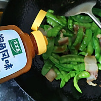 #家乡年味 鲜才够味#荷兰豆炒腊肉的做法图解6
