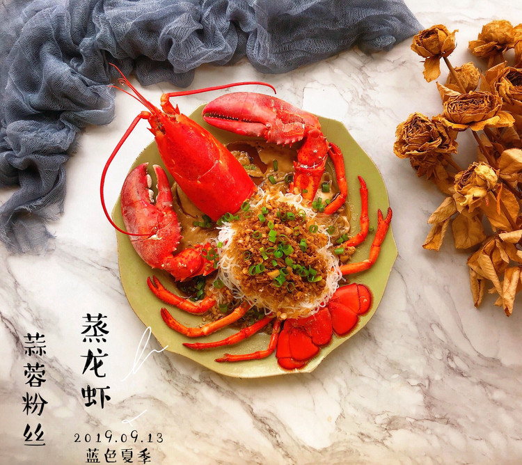 宴客菜——蒜蓉粉丝蒸鳌虾的做法