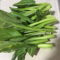 香菇油菜爱心莜面的做法图解1