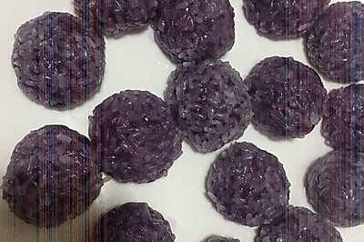 豆馅紫薯糯米丸