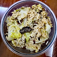 闽南味道∽牡蛎干包菜咸饭的做法图解5