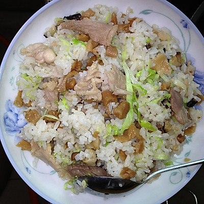 萝卜干猪肉香菇炒饭