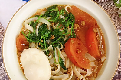 番茄肉末河粉