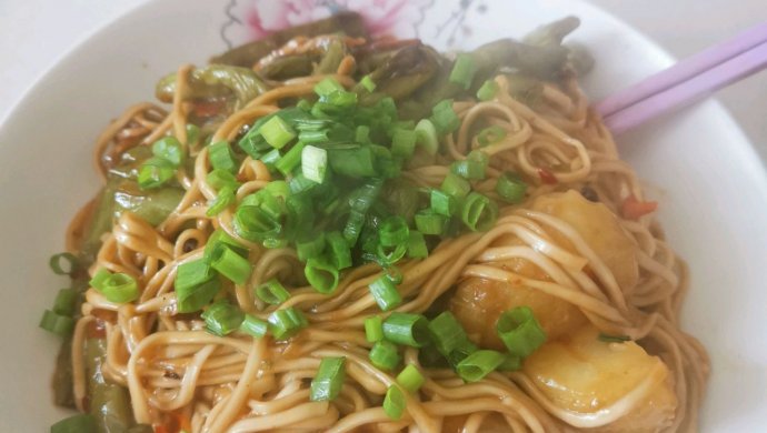 土豆豆角焖面