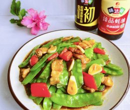 #味达美星厨X小厨中秋团圆宴#荷兰豆炒五花肉的做法