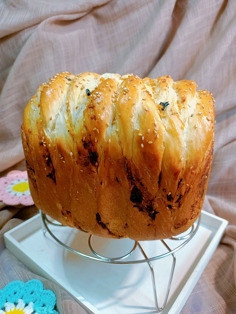 海苔肉松面包·面包机版的做法