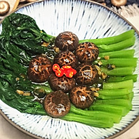 蚝汁花菇菜心·延年益寿养生菜的做法图解5