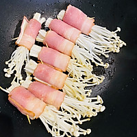 金针菇芝士培根卷的做法图解3