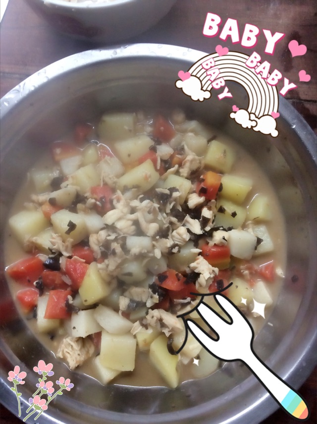 ?鲫鱼汤?炖?土豆?萝卜?丁（?宝宝?辅食）的做法图解4