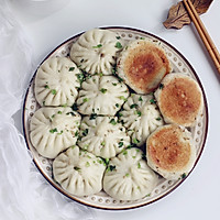 白菜猪肉水煎包的做法图解15