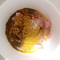 咖喱杏鲍菇肉片的做法图解1