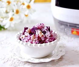 #520，美食撩动TA的心！#紫薯花生双米饭的做法