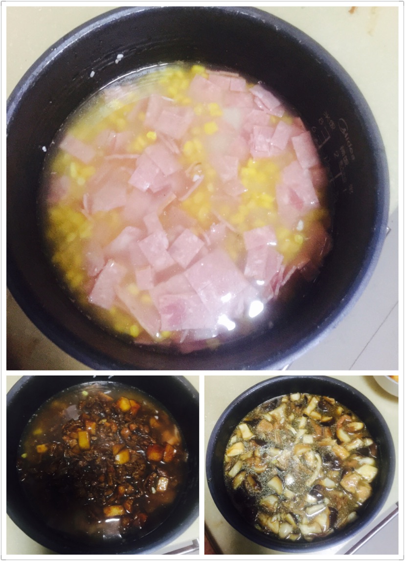 懒人食谱，香菇培根大肉焖饭的做法图解3