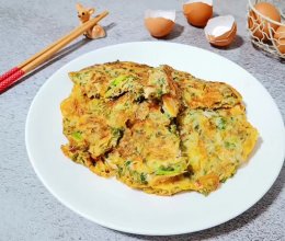 #中小学生做饭指南#蛤蜊肉槐花鸡蛋饼的做法