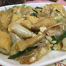 白茄子炒豆干