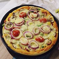 松软蘑菇披萨（二发版）的做法图解16