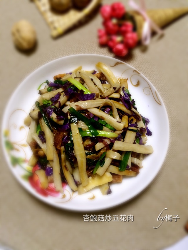 杏鲍菇炒五花肉的做法图解8