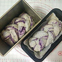 #春季减肥，边吃边瘦#双色吐司面包～紫薯大理石纹理的做法图解16