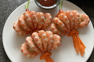 张灯结彩土豆泥蒸虾